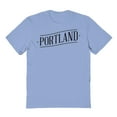 thumbnail image 1 of Portland Oregon Graphic Light Blue Men's Cotton T-Shirt, 1 of 1