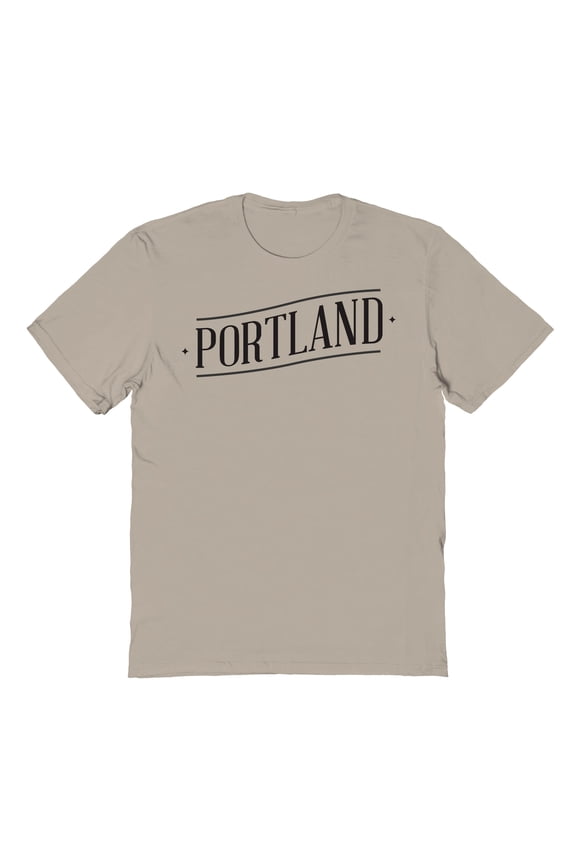 Portland Oregon Graphic Sand Men's Cotton T-Shirt