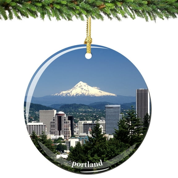 Portland, Oregon Porcelain Christmas Ornament