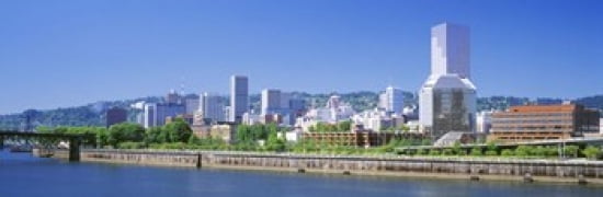 Portland Oregon USA Canvas Art - Panoramic Images (36 x 12)