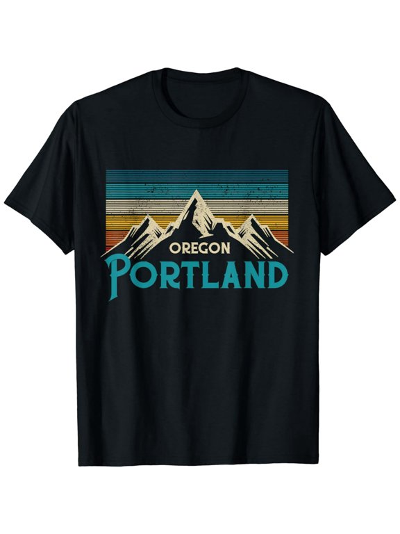 Portland Oregon Vintage Mountains Souvenir Gift T-Shirt