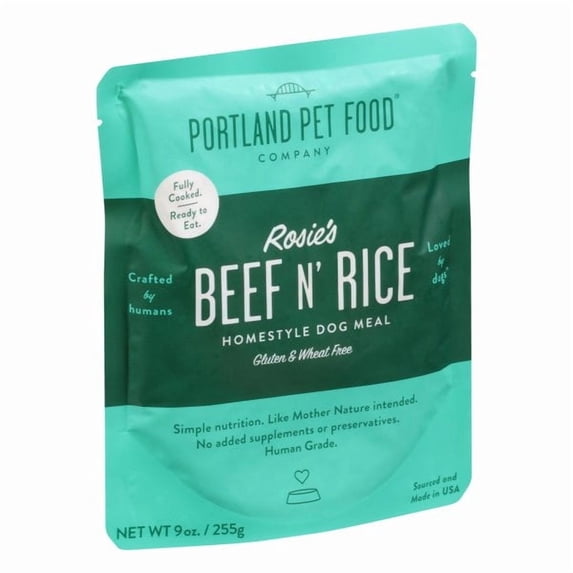 Portland Pet Food Company Gluten & Wheat Free Homestyle Rosie's Beef N' Rice Dog Meal 9 oz