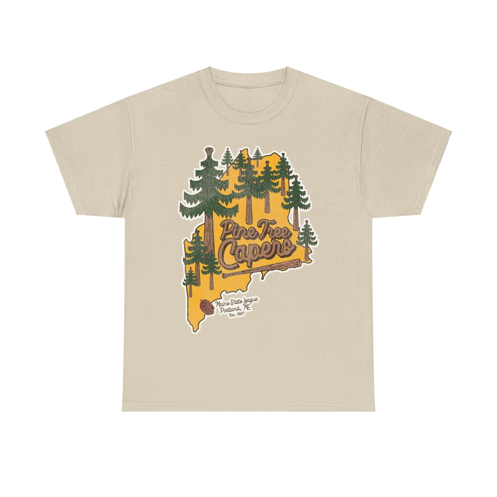 Portland Pine Tree Capers Oregon Retro Baseball Team Tshirt