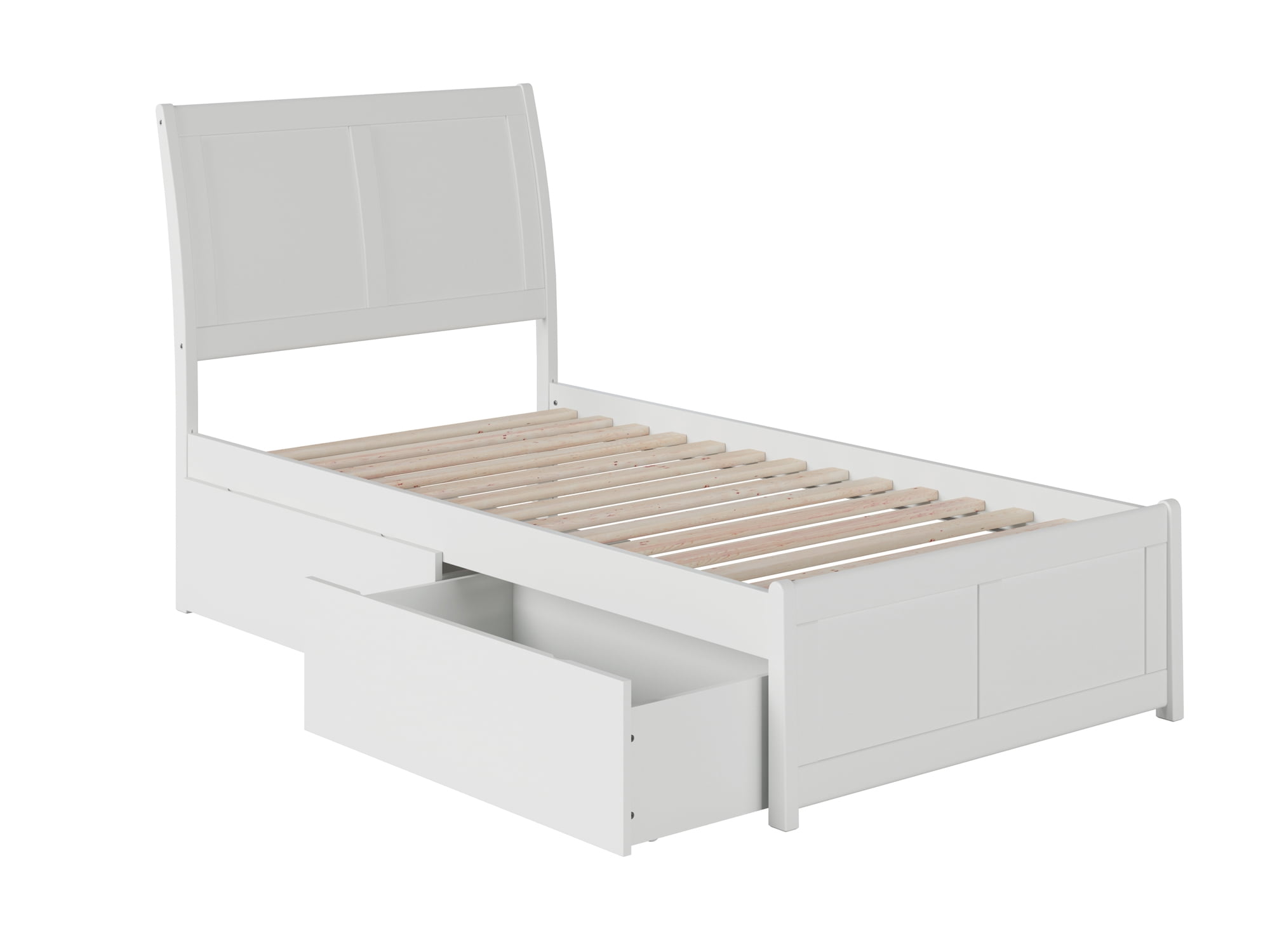 Portland Platform Bed with Matching Foot Board with 2 Urban Bed Drawers ...