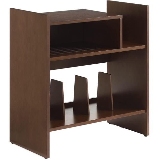 Portland Dark Brown MDF Turntable Stand with Cabinet