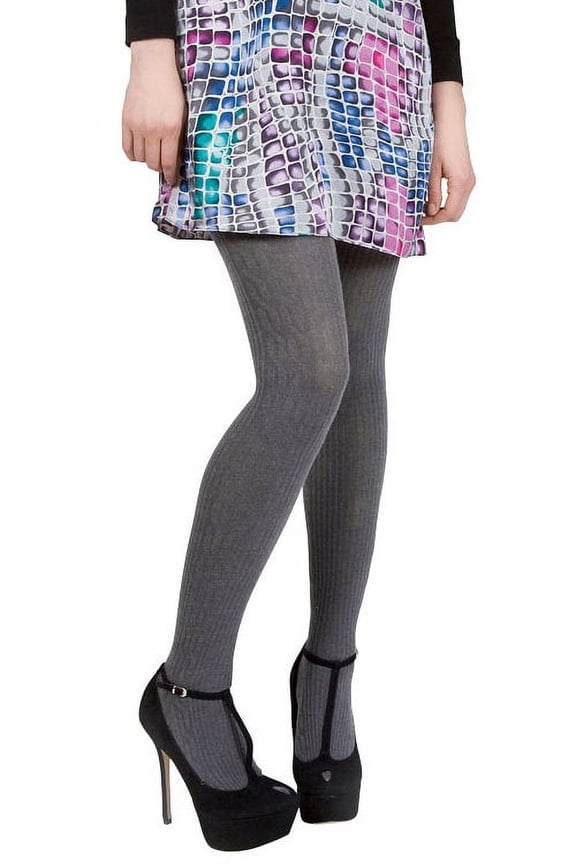 Portland Side Cable Knit Sweater Tights - Womens - Female, L-XL, Black