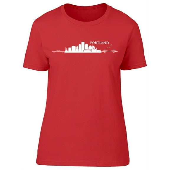 Portland Skyline City T-Shirt Women -Image by Shutterstock, Female Small