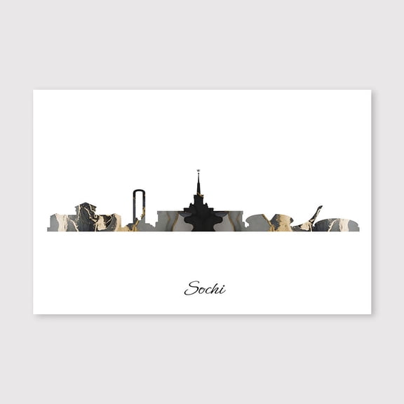 Portland Skyline Map Wall Art Print – Neutral Minimalist Geography Canvas Decor – 8x12 inch