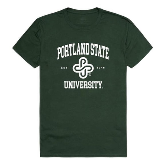 Portland State University Seal T-Shirt, Forest White - Extra Large