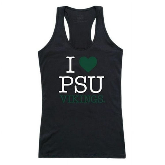 Portland State University Women Love Tank Top, Black & White - Small