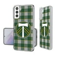 thumbnail image 1 of Portland Timbers Galaxy Plaid Clear Case, 1 of 5