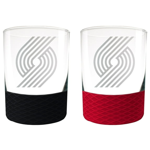 Portland Trail Blazers 14oz. Commissioner Rocks Glass Two-Piece Set