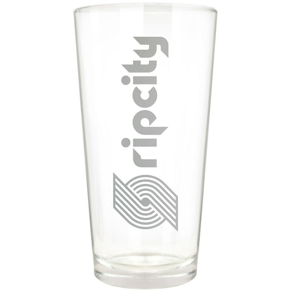 Portland Trail Blazers Etched 16oz. Vertical Rally Cry Pint Glass