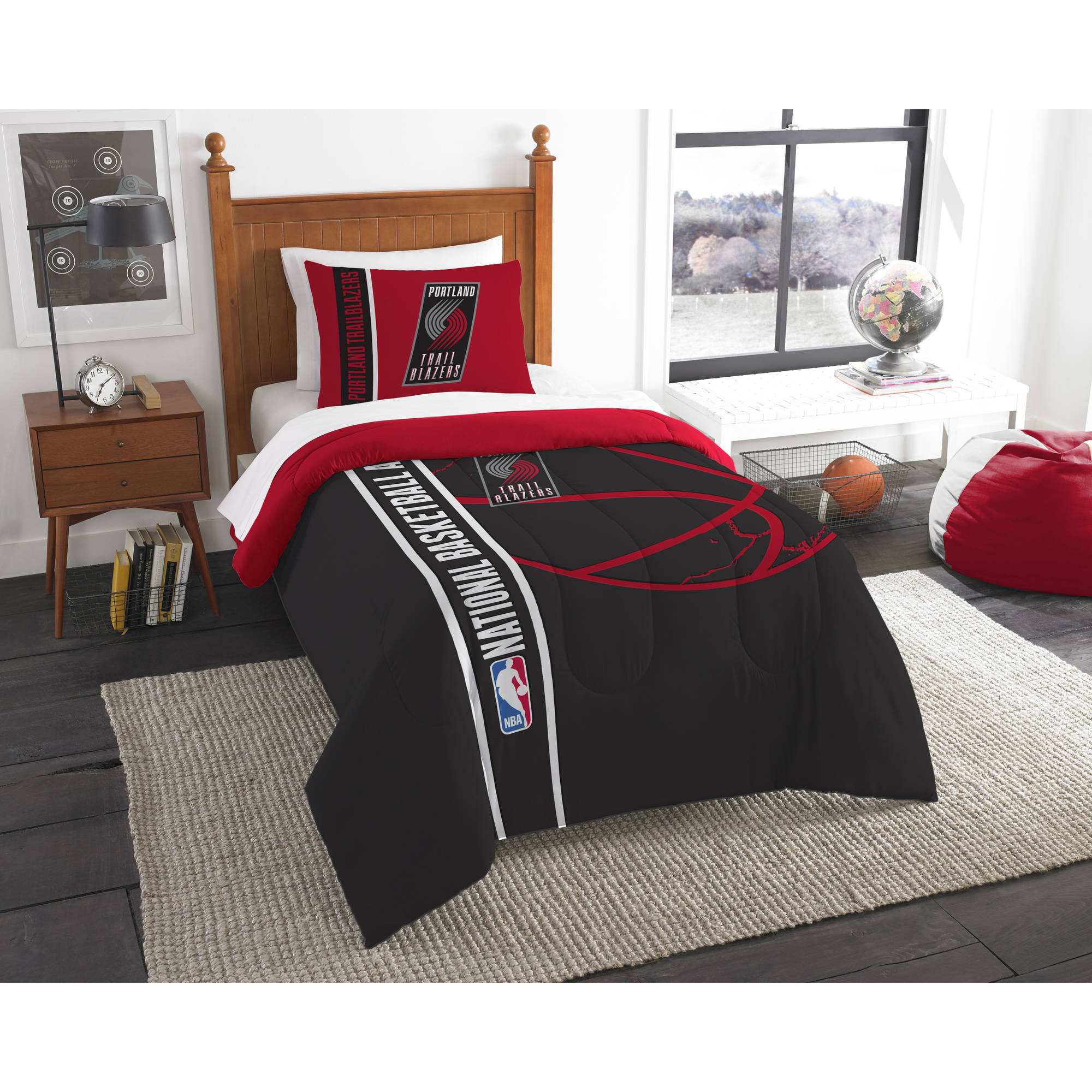 Portland Trail Blazers NBA Printed Comforter & Sham Set (Twin) (64" x 86") - image 1 of 1