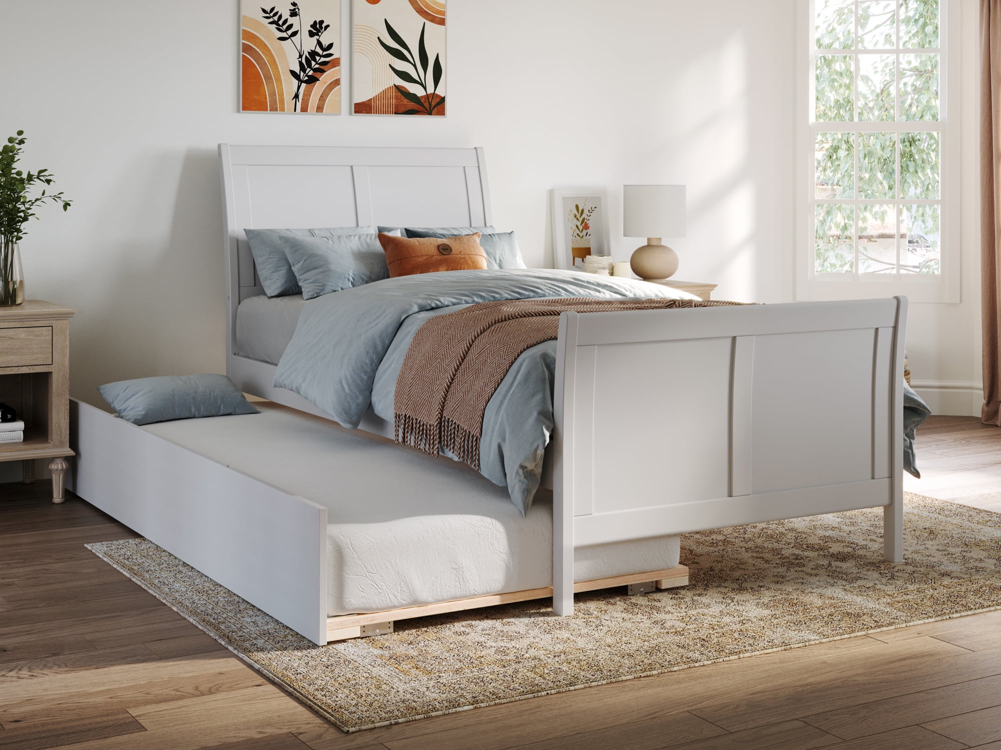 Atlantic Portland King Bed in Walnut, image size:2000x1500