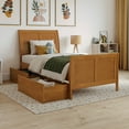 thumbnail image 1 of Portland Twin Storage Wood Platform Bed with Matching Footboard in Light Toffee, 1 of 10