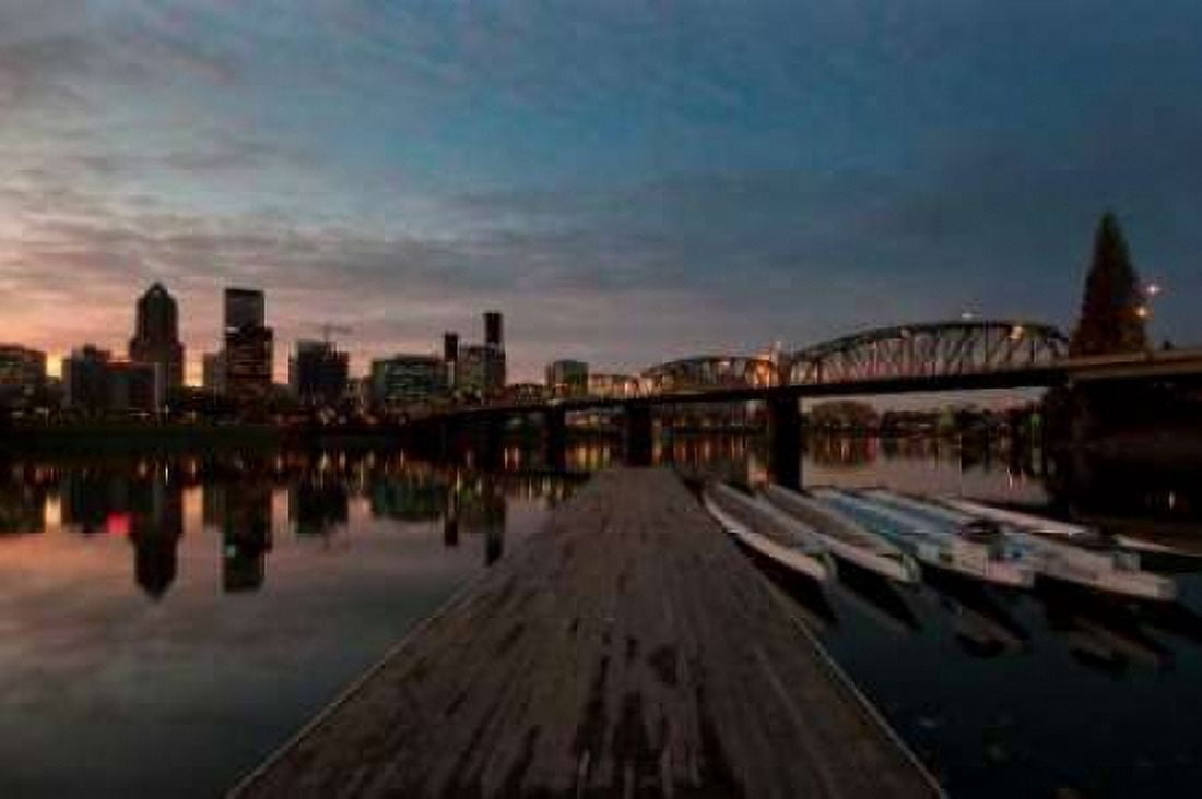 Portland Waterfront II Canvas Art - Erin Berzel (12 x 18)