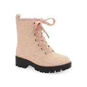 Portland by Portland Boot Company Girls Glitter Combat Boots, Sizes 13-5