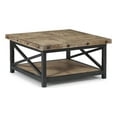 thumbnail image 1 of Portman Brown Square Coffee Table with Metal Frame and Exposed Bolt Heads, 1 of 3