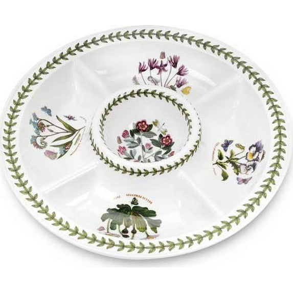 Portmeirion Botanic Garden Chip Dip Server 35cm Round