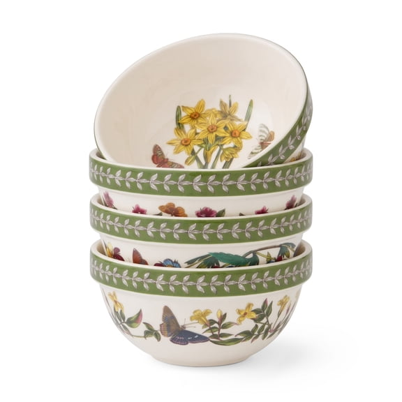 Portmeirion Botanic Garden Etchings Bowls, Set of 4 - Garden Florals