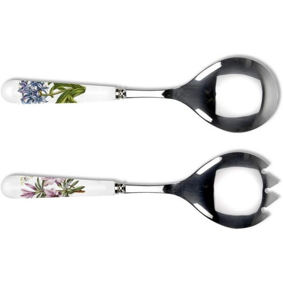 Portmeirion Botanic Garden Salad Servers 10 Inch, 2 Piece Set