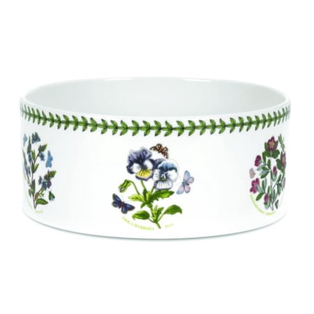 Portmeirion Botanic Garden 8-inch Soufflé Dish - Assorted Florals Motif, Porcelain Bakeware with Chip-Resistant Glaze - Oven, Microwave, Freezer, Dishwasher Safe for Everyday Use