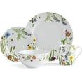 thumbnail image 1 of Portmeirion Home Bumble Bee Dinnerware Set  16 Piece Dish Set with Floral Design  Service for 4  Made from Porcelain  Microwave and Dishwasher Safe, 1 of 6
