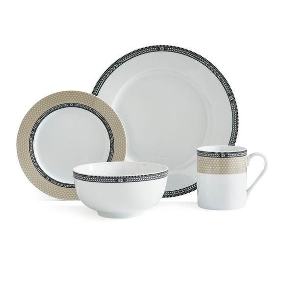 Portmeirion Home 16-Piece Dinnerware Set - Vintage Chic, Multicolored