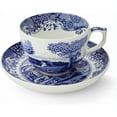 Portmeirion Home and Gifts Blue Italian Teacup and Saucer 20ounce