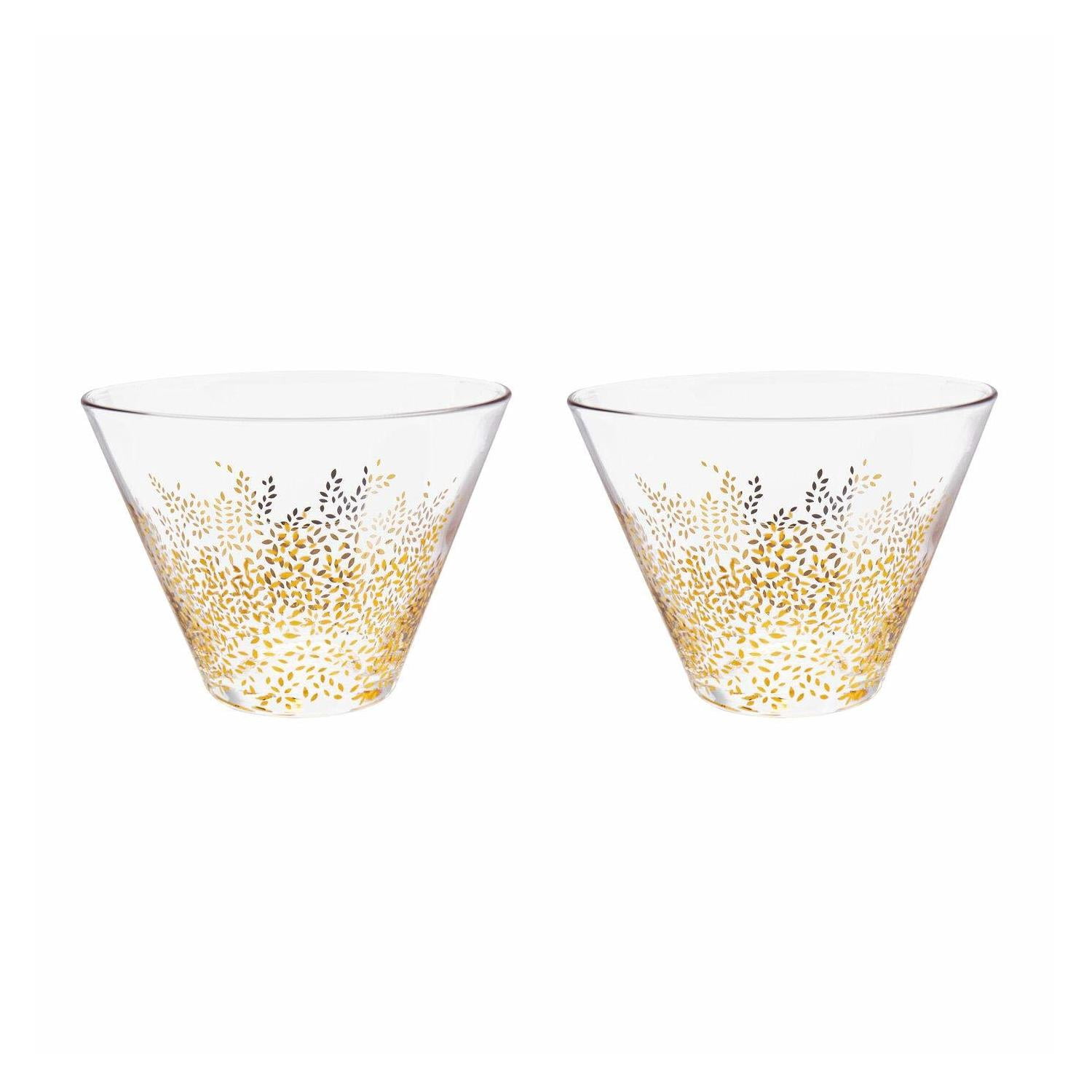 Sara Language Portmeirion Sara Miller 6oz Glass Bowls, Set of 2 - Decorative Glass ...