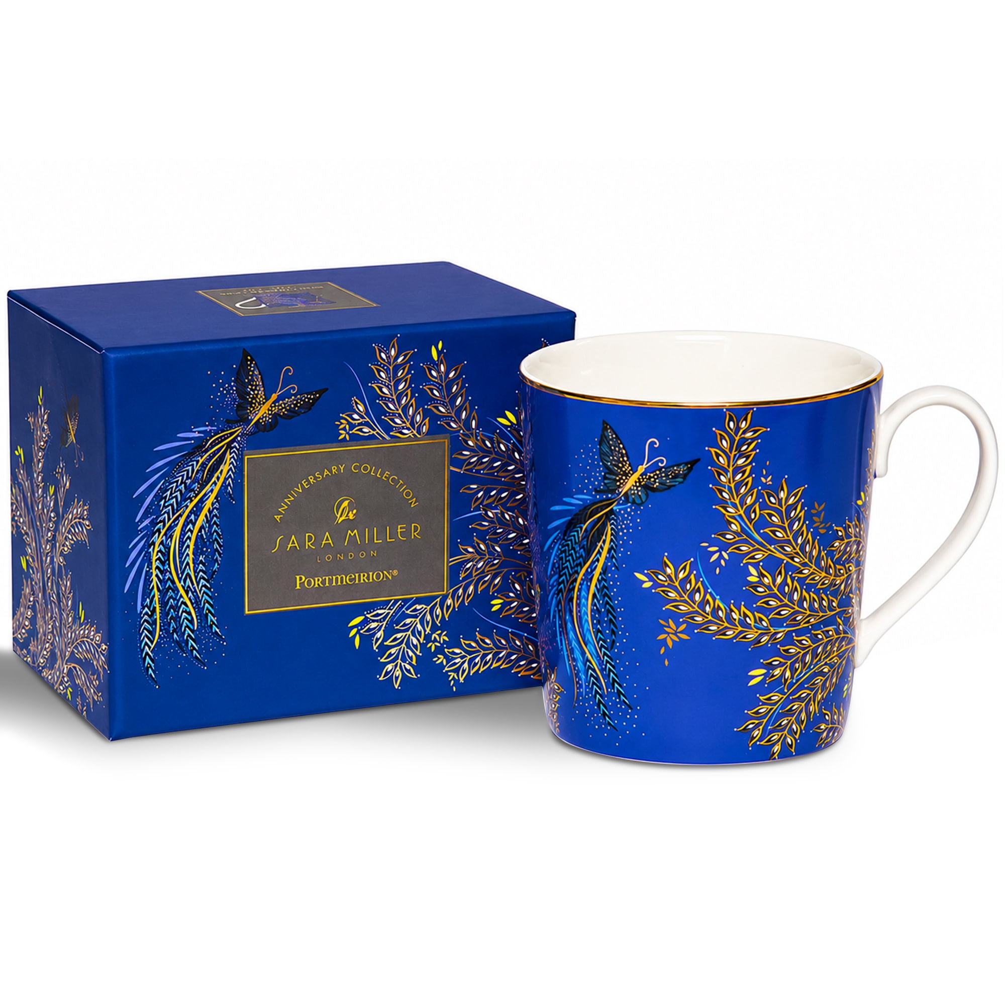 Sara Language Portmeirion Sara Miller Butterfly Trails Mug, 12 fl oz - Walmart.com