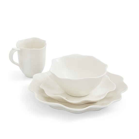 Portmeirion Sophie Conran Floret 4 Piece Place Setting - Creamy White