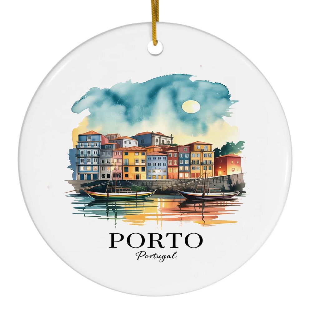 015 12 Porto Christmas Ornament, Portugal Destination Keepsake, Travel ...