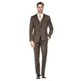 thumbnail image 1 of Porto Filo 3 Piece Brown Men's Slim Fit Suit, 1 of 3