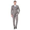 thumbnail image 1 of Porto Filo 3 Piece Light Gray Men's Slim Fit Suit, 1 of 3