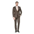 thumbnail image 1 of Porto Filo Men's 2 Piece Brown Slim Fit Suit, 1 of 3