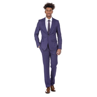 Purple Windowpane 2 Piece Modern Fit Suit