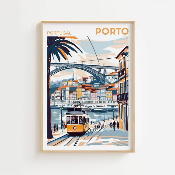 Porto, Portugal Wall Art, Porto Poster, Porto Travel Poster, Portugal Cityscape Art, Unique Travel Gift Idea Home Decor, 8x12 UNFRAMED