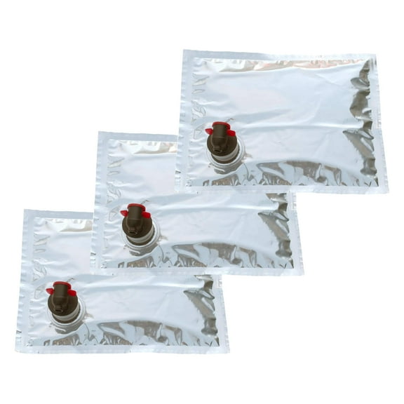 PortoVino Refill Dispenser Bag Compatible With Wine Purse - 3 Pack Spout of 50oz. Each (1.5L) Flask Perfect for Parties and Concerts. Bladder Holds up to 2 Bottles of Wine Each