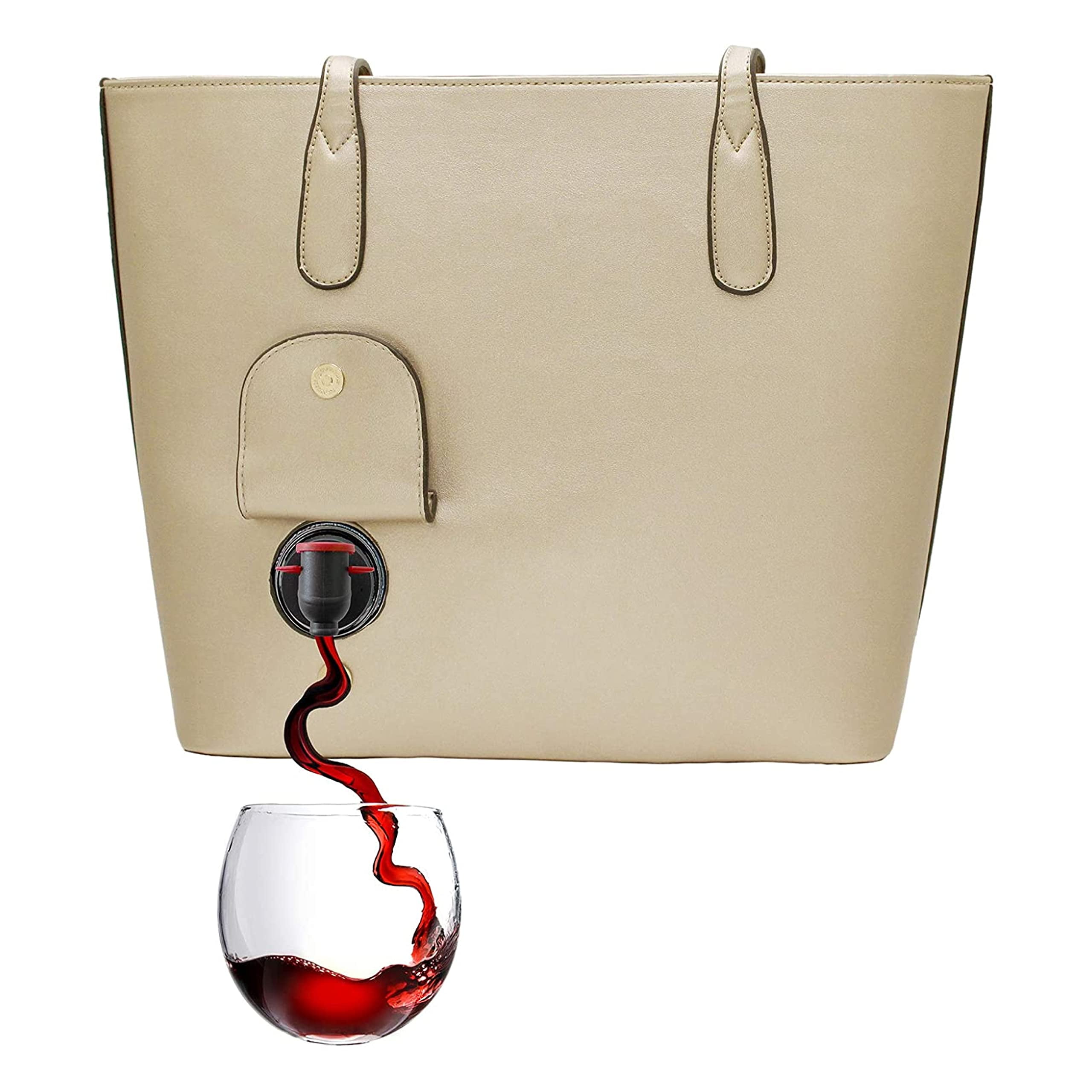 Buy Red Leather Wine Tote Christmas Gift Full Grain Bottle Online