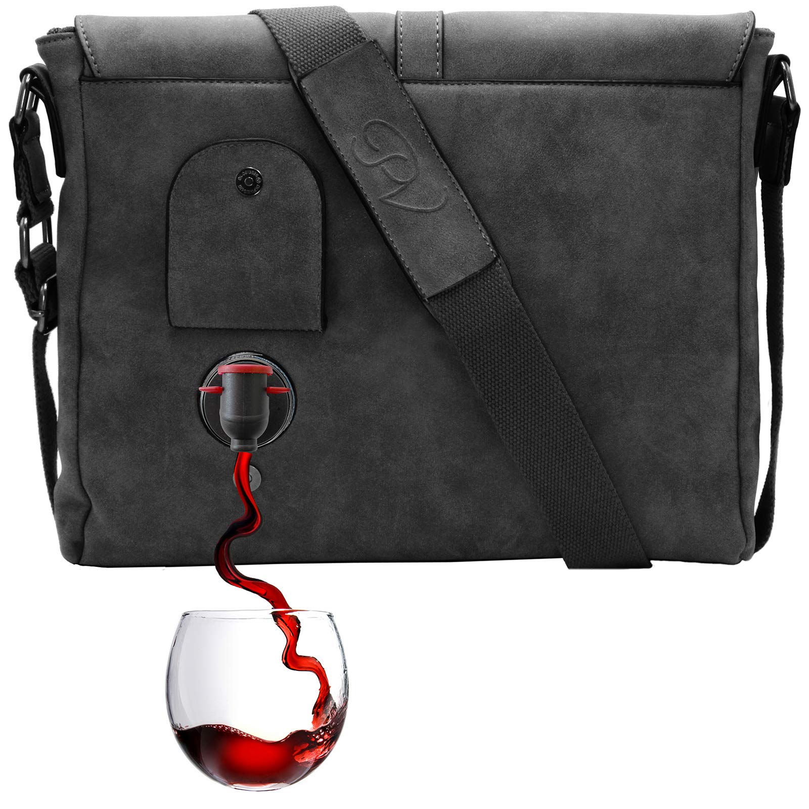 Messenger bag with hidden compartment top
