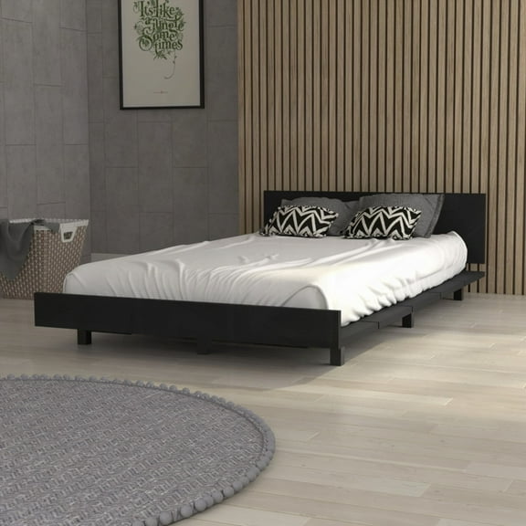 Portoalegre Twin Bed Base, Headboard (13,7''), Modern & Classic Design, 441'' LB Weight Capacity for Easy Use