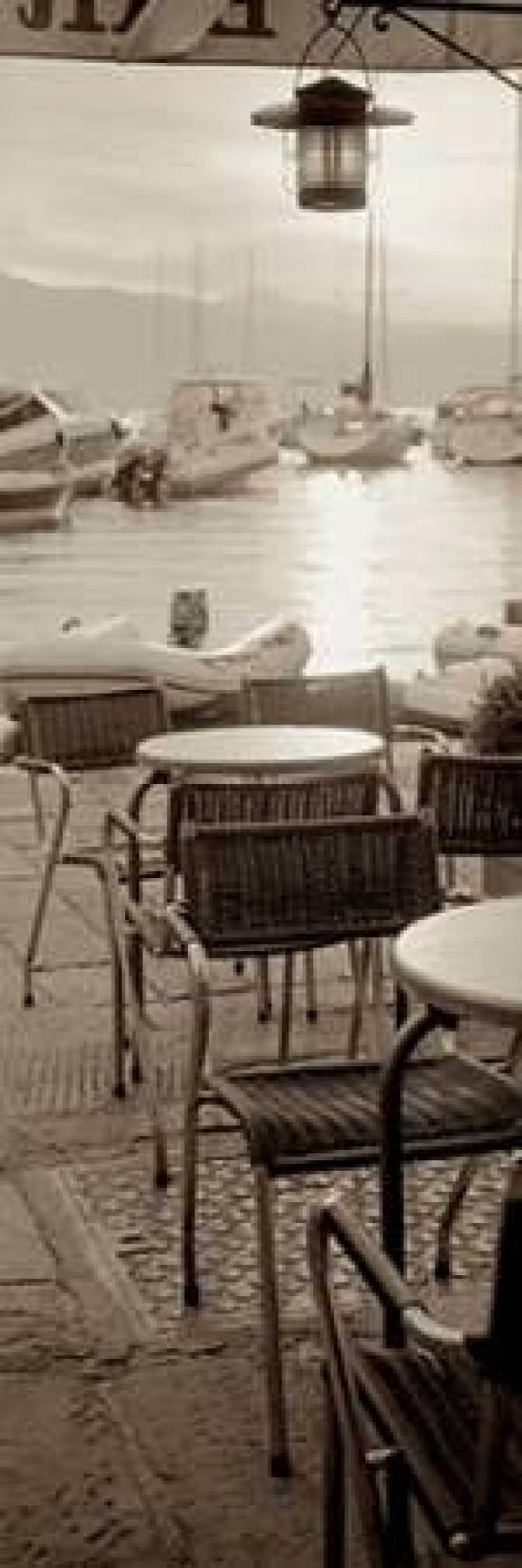Portofino Caffe - 1 Canvas Art - Alan Blaustein (8 x 24)