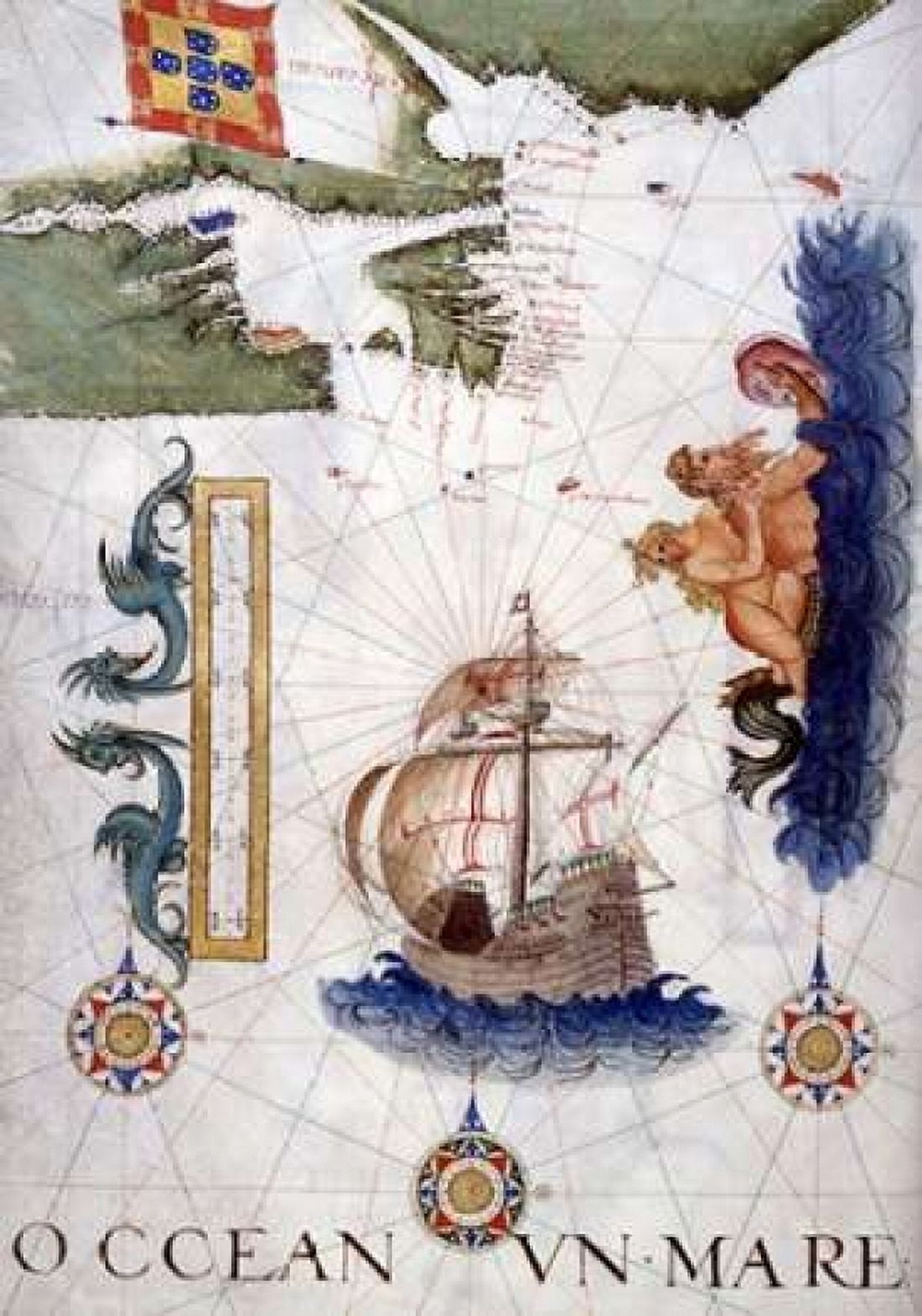 Portolan Atlas Illumination Canvas Art - Sebastiano Lopes (20 x 28)