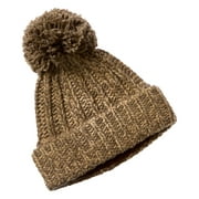 Portolano Chunky Knit Pom Wool-Blend Hat, Brown