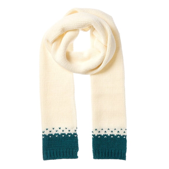 Portolano Colorblocked Wool-Blend Beanie, White