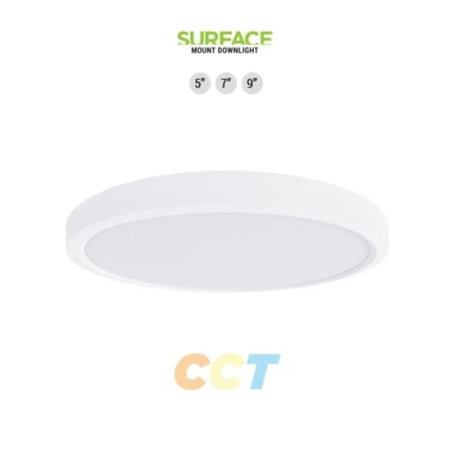 Portor 11 in. Round LED Surface Mount Downlight, 24W, 2,090 Lumens ...