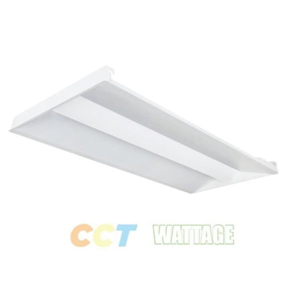Portor PT-TRO-24-3CP 2 x 4 ft. LED Troffer Light with CCT & Wattage Selector
