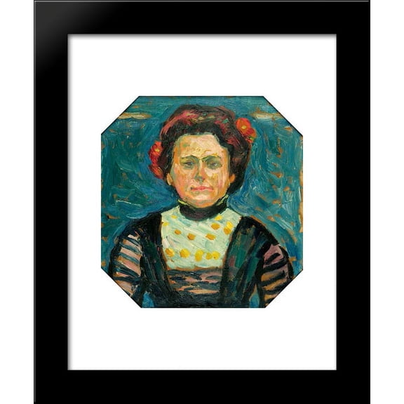Portrt Frau Cuhrt 20x24 Framed Art Print by Pechstein, Max